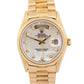 Rolex Day-Date President MOTHER OF PEARL Diamond Bark 36mm 18K Gold Watch 1803