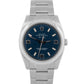 PAPERS Rolex Air-King BLUE 3-6-9 Stainless Steel 34mm Oyster Watch 114200 BOX