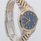 Rolex DateJust BLUE DIAMOND Two-Tone Yellow Gold Steel Jubilee 36mm 16013 Watch
