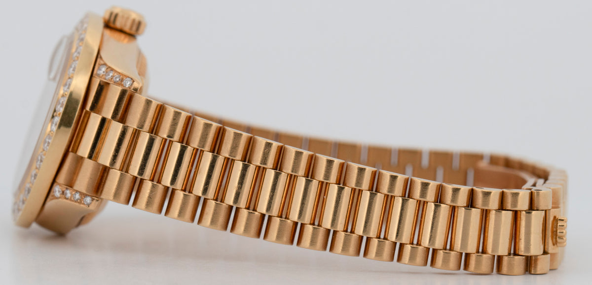1998 Rolex DateJust President 69178 Diamond Champagne 18K Gold 26mm Box Papers