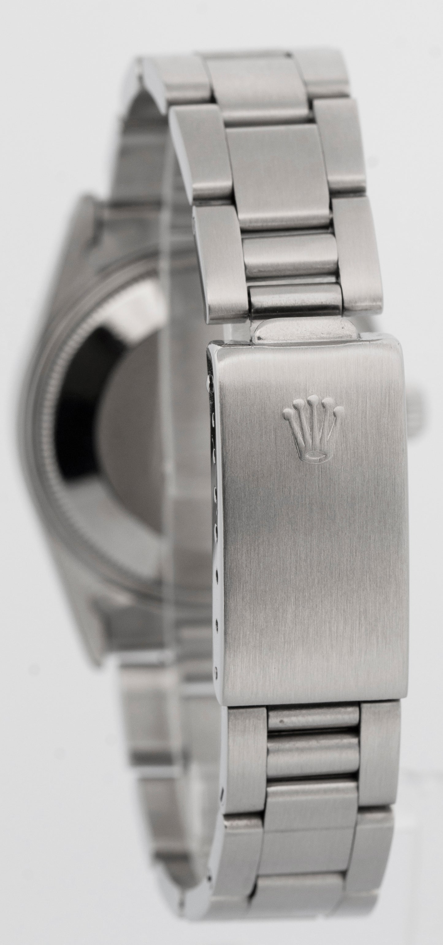 1982 Rolex Oyster Perpetual Date Silver 34mm Steel Oyster Watch 15000 Box Papers