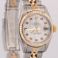 Ladies Rolex DateJust FACTORY MOTHER OF PEARL RUBY 18K 26mm JUBILEE 79173 BOX