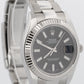 Rolex DateJust II BLACK Stainless Steel 18K Fluted OYSTER 41mm Watch 116334 BOX