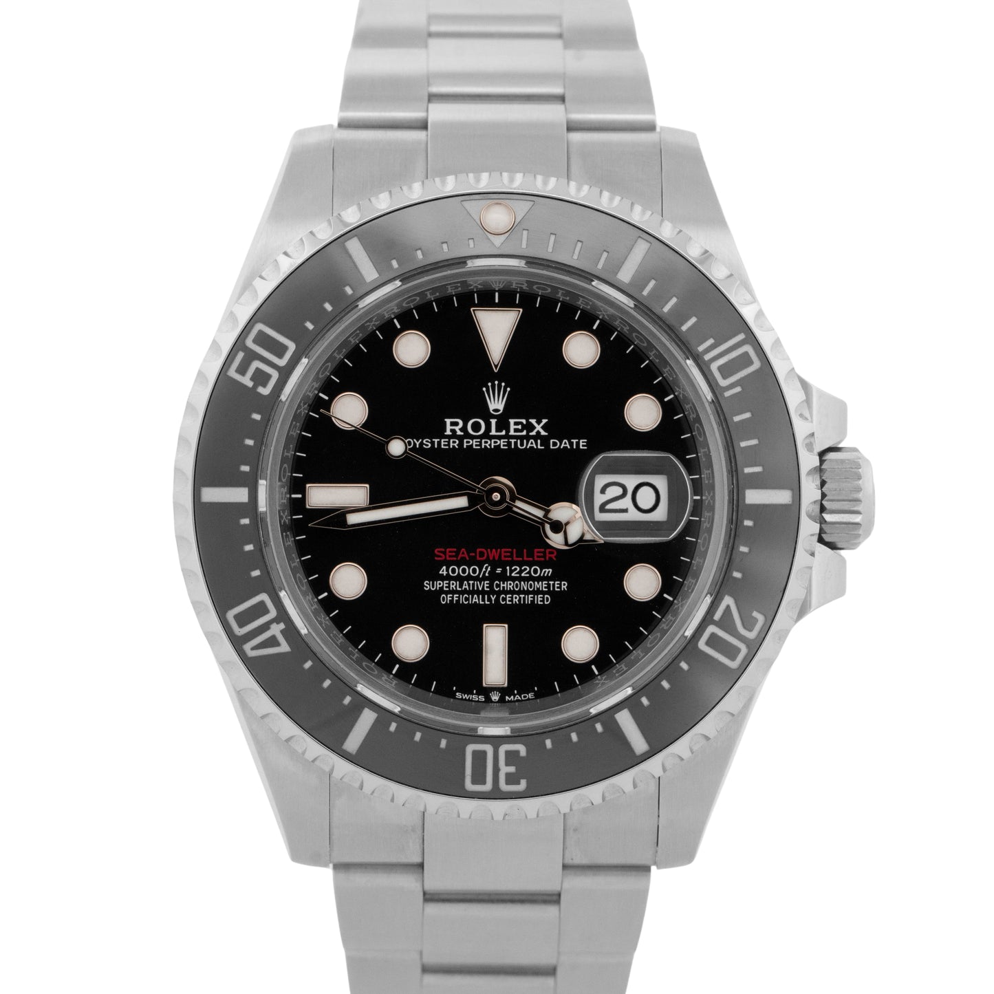 2023 PAPERS Rolex Sea-Dweller Red BLACK Stainless Steel 43mm 126600 Watch BOX