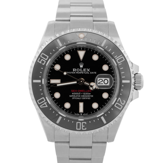 2023 PAPERS Rolex Sea-Dweller Red BLACK Stainless Steel 43mm 126600 Watch BOX