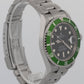 Unpolished Rolex Submariner Kermit 16610 LV Green Stainless Steel 40mm Watch