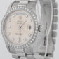 Rolex Day-Date President FACTORY DIAMOND 36mm Silver 950 Platinum Watch 18346