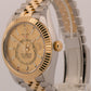 2022 PAPERS Rolex Sky-Dweller CHAMPAGNE 18K Gold Steel JUBILEE 42mm 326933 BOX