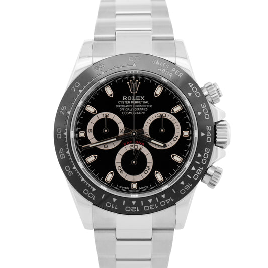 PAPERS Rolex Daytona Cosmograph Black Ceramic Stainless Steel 40mm 116500 LN BOX