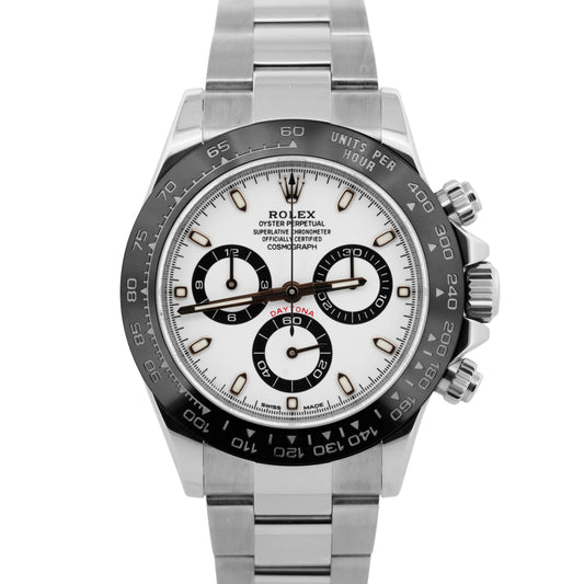 PAPERS Rolex Daytona 116500 LN Ceramic PANDA White Stainless Steel 40mm BOX