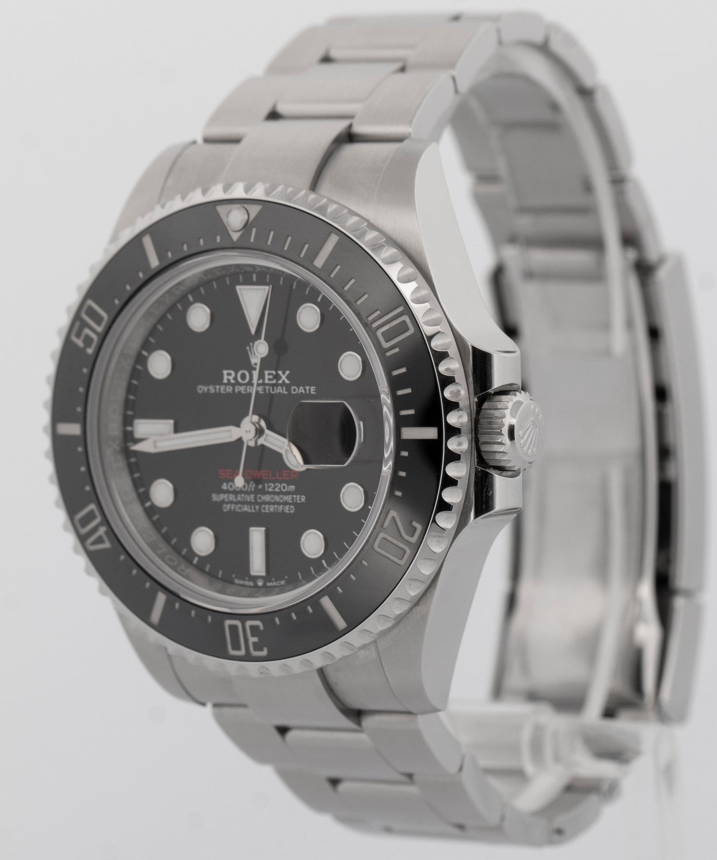 2023 PAPERS Rolex Sea-Dweller Red BLACK Stainless Steel 43mm 126600 Watch BOX