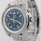 MINT Breitling Bentley 6.75 Chronograph Blue Stainless Steel A44362 48.7mm BOX