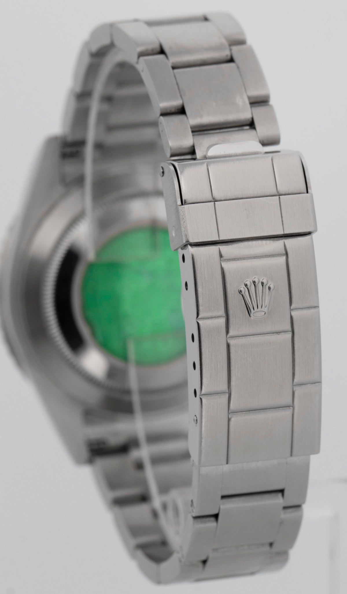 Unpolished Rolex Submariner Kermit 16610 LV Green Stainless Steel 40mm Watch