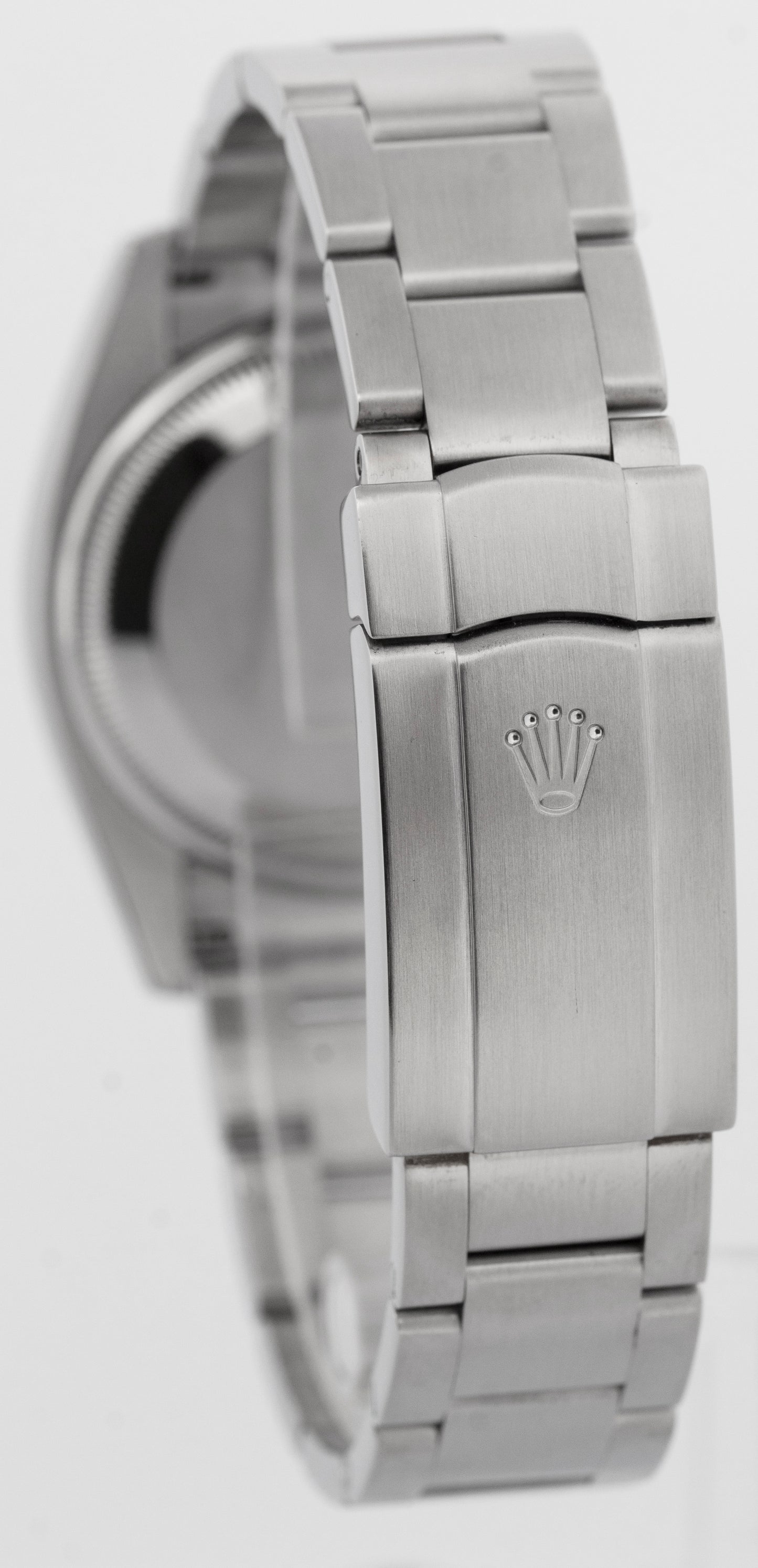 PAPERS Rolex Air-King BLUE 3-6-9 Stainless Steel 34mm Oyster Watch 114200 BOX
