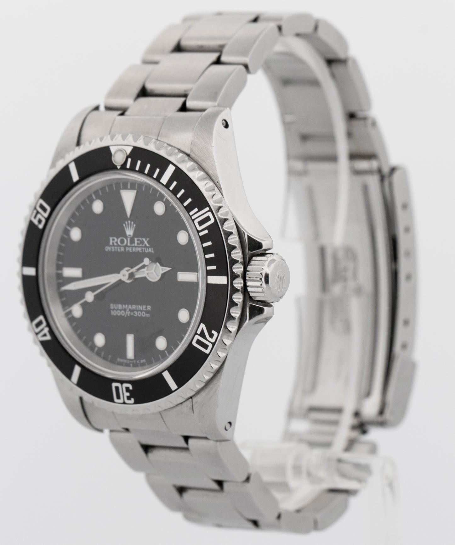 Rolex No-Date Submariner BLACK Stainless Steel 40mm 14060 Oyster Watch