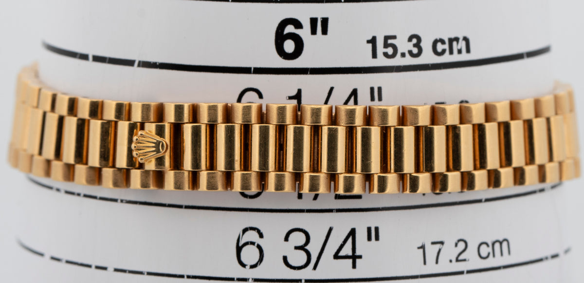 1998 Rolex DateJust President 69178 Diamond Champagne 18K Gold 26mm Box Papers