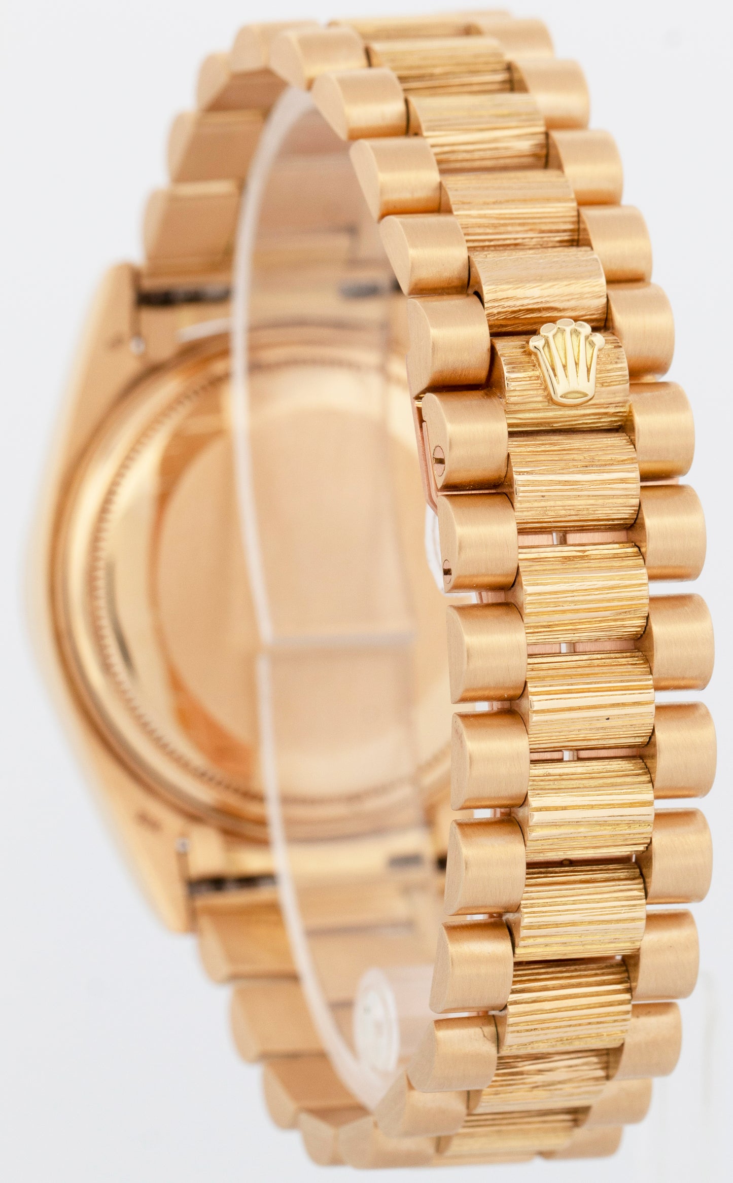 Rolex Day-Date President MOTHER OF PEARL Diamond Bark 36mm 18K Gold Watch 1803