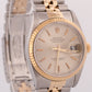 Rolex DateJust 36mm IVORY TAPESTRY Two-Tone 18K Gold Steel JUBILEE Watch 16233