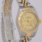 PAPERS Ladies Rolex DateJust CHAMPAGNE ROMAN 18K Gold 26mm JUBILEE 79173 BOX