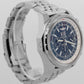 MINT Breitling Bentley 6.75 Chronograph Blue Stainless Steel A44362 48.7mm BOX