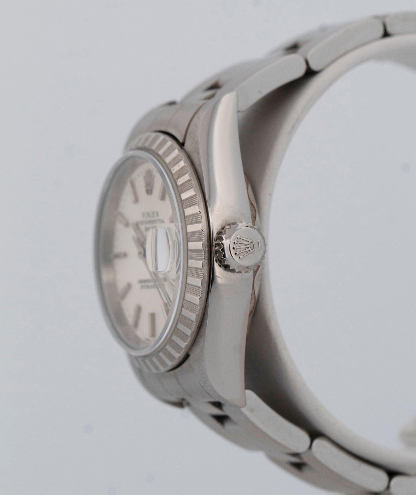 Ladies Rolex DateJust Silver TAPESTRY 26mm 79240 Stainless Steel Watch BOX