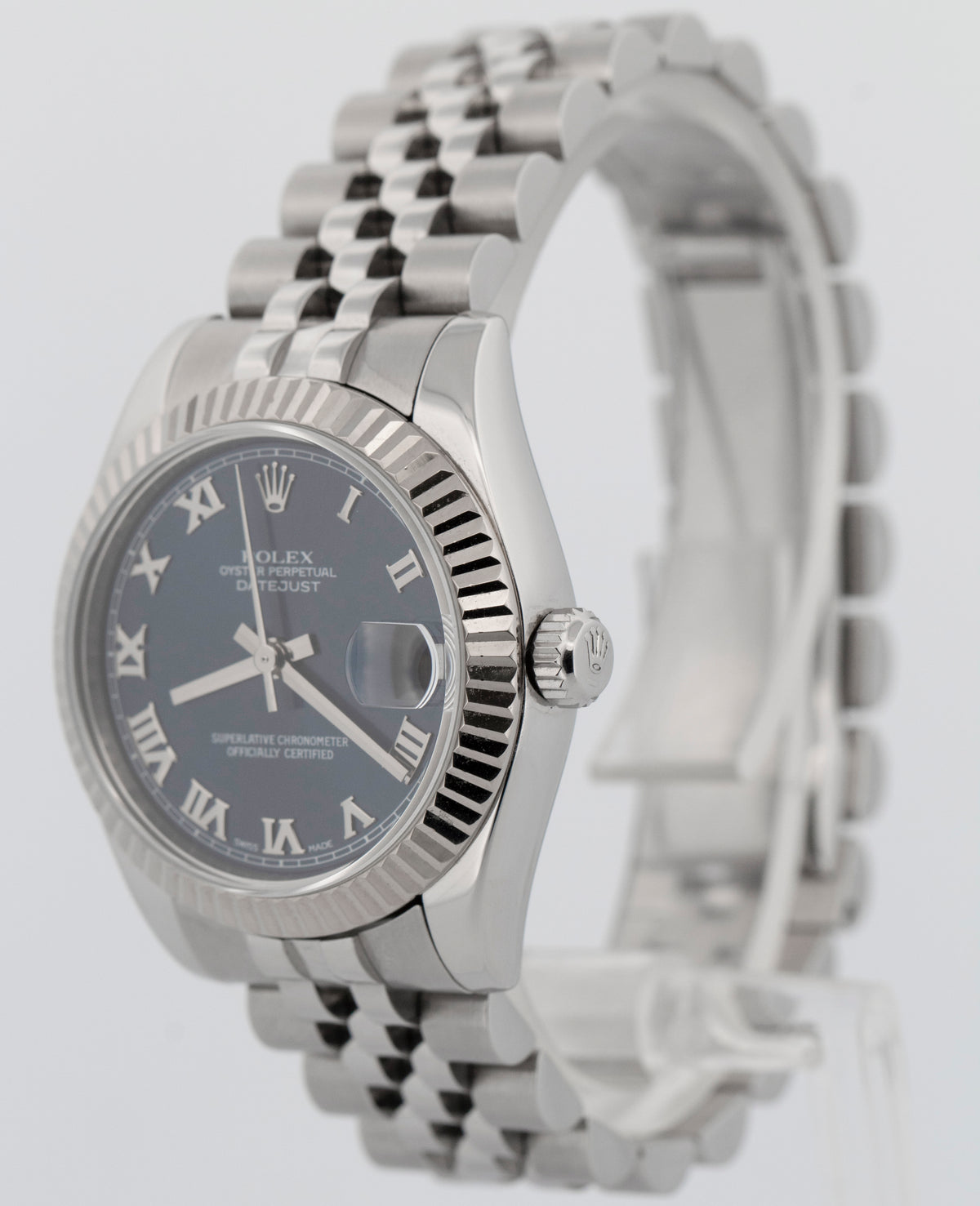 Rolex DateJust 178274 Blue Stainless Steel Jubilee Gold Fluted 31mm Watch