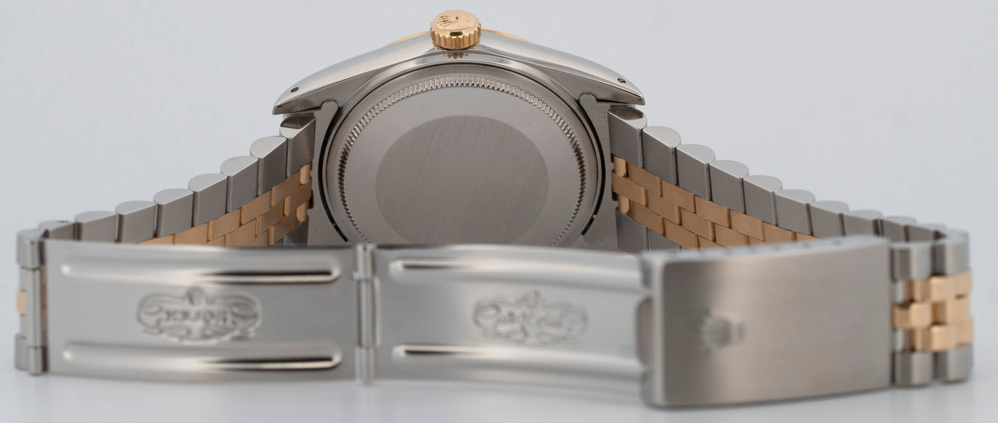 Rolex DateJust 36mm Champagne Two-Tone 18K Yellow Gold Steel JUBILEE Watch 16013