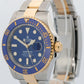 Rolex Submariner Date BLUE 41mm 18K Yellow Gold Steel CERAMIC 126613 LB Watch