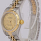 PAPERS Ladies Rolex DateJust CHAMPAGNE ROMAN 18K Gold 26mm JUBILEE 79173 BOX