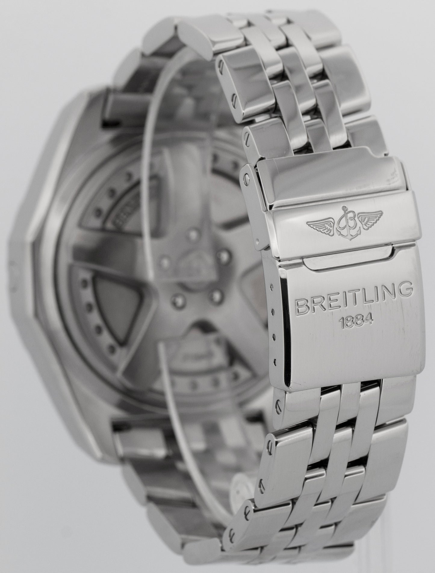 MINT Breitling Bentley 6.75 Chronograph Blue Stainless Steel A44362 48.7mm BOX