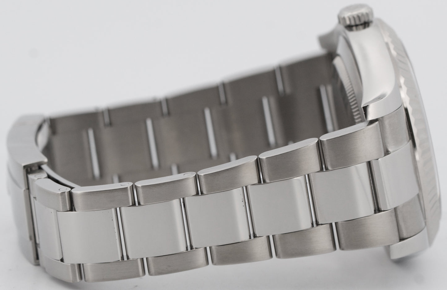 Rolex DateJust II BLACK Stainless Steel 18K Fluted OYSTER 41mm Watch 116334 BOX