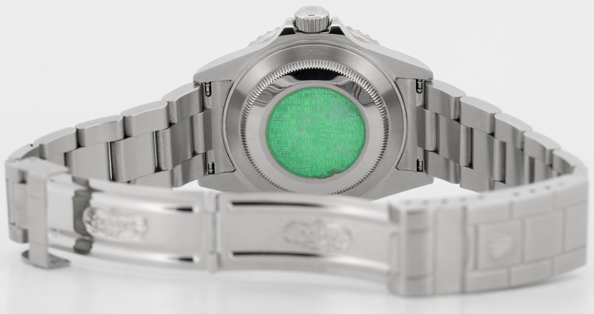 Unpolished Rolex Submariner Kermit 16610 LV Green Stainless Steel 40mm Watch