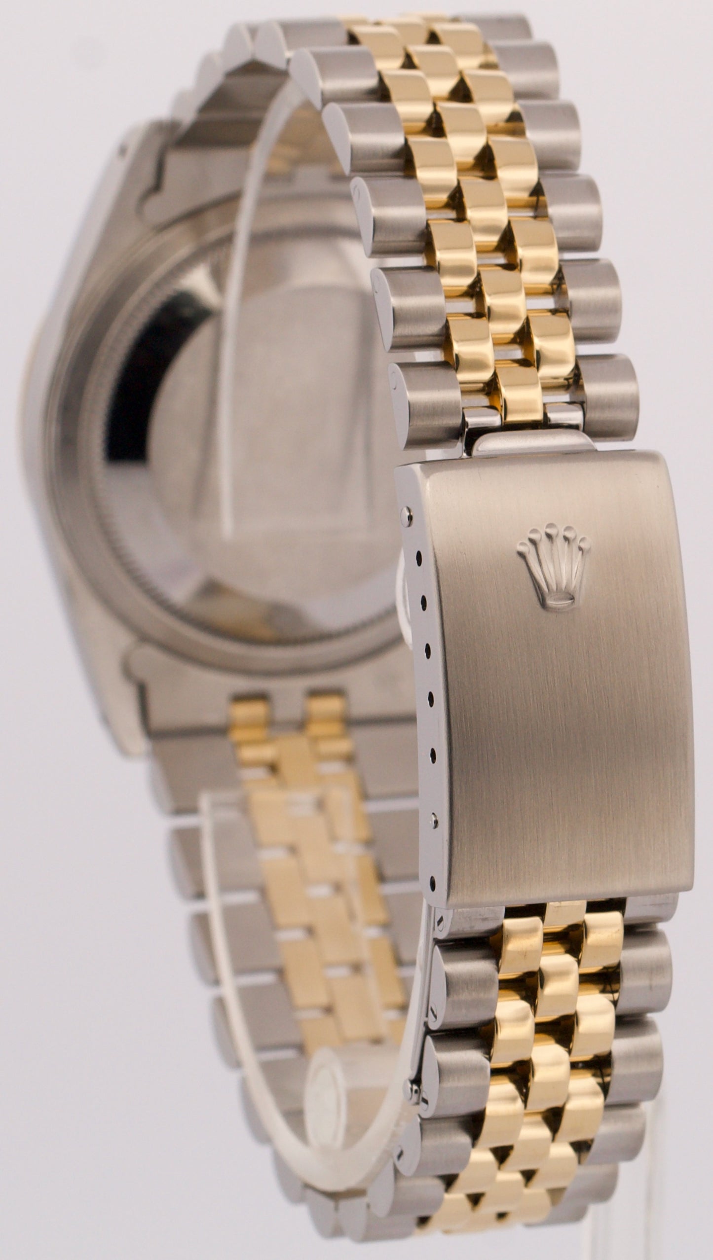 Rolex DateJust 36mm IVORY TAPESTRY Two-Tone 18K Gold Steel JUBILEE Watch 16233