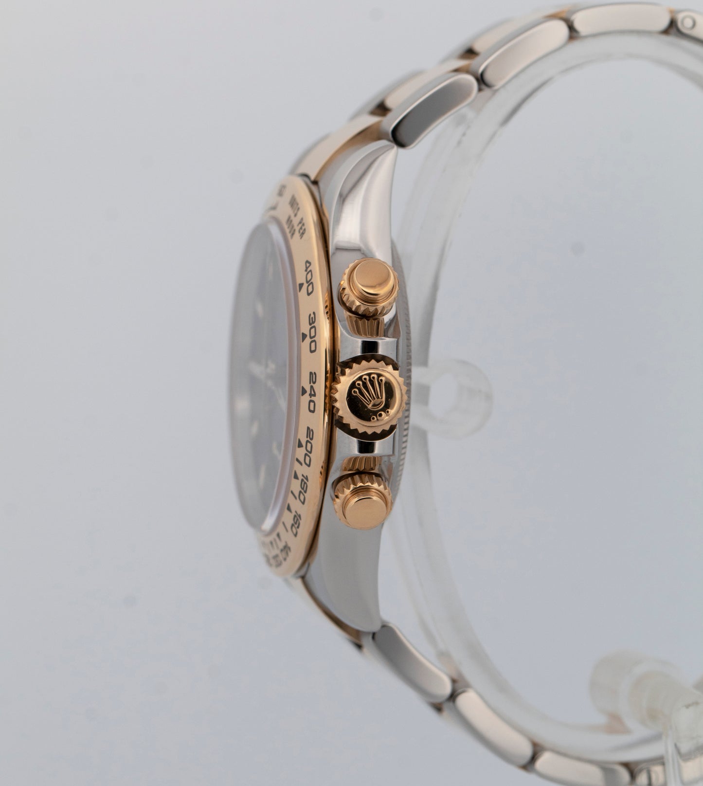 Rolex Daytona BLACK Two-Tone 18K Yellow Gold Stainless Steel Watch 116503