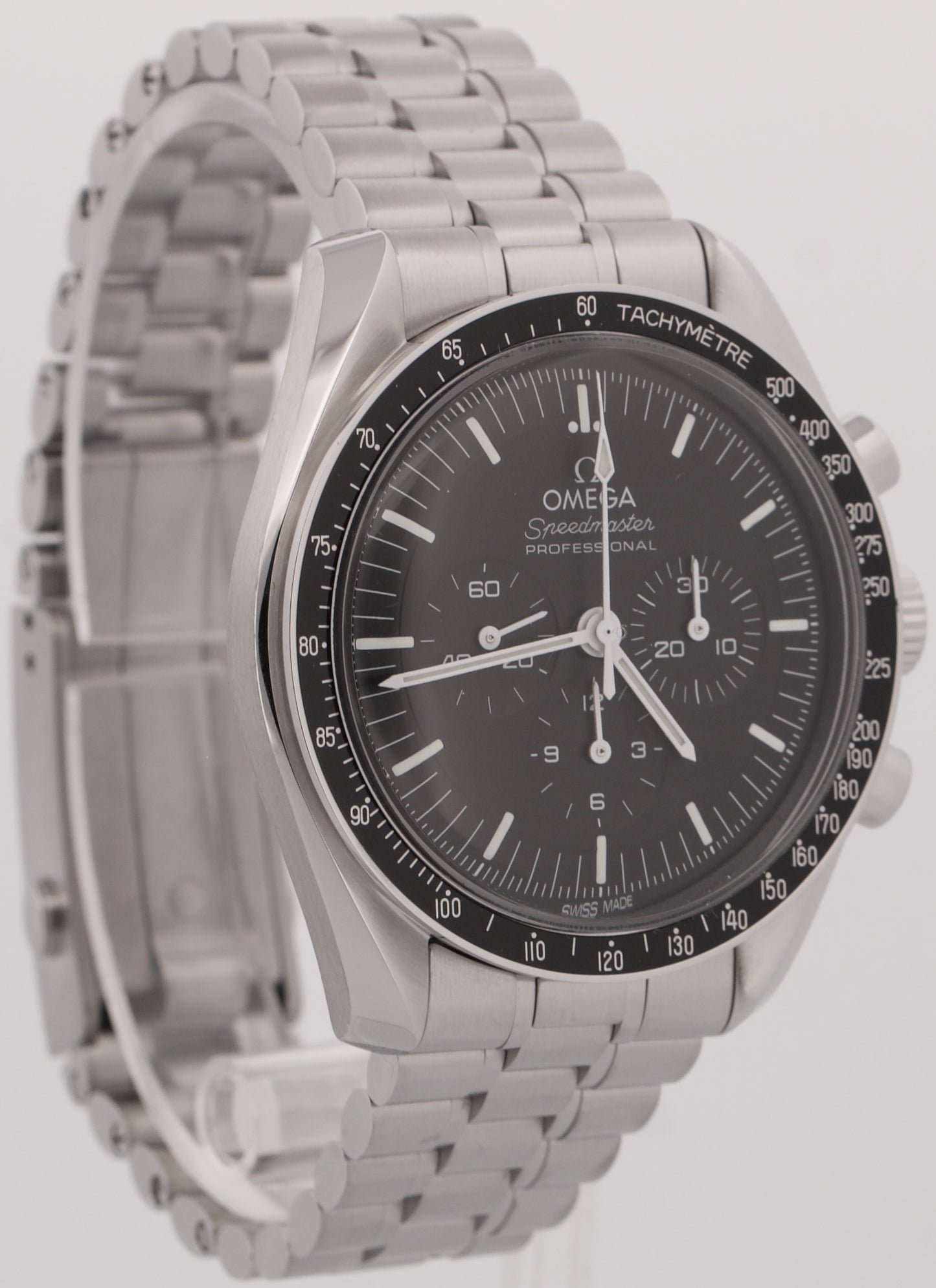 PAPERS Omega Speedmaster Moonwatch 42mm BLACK Steel 310.30.42.50.01.001 BOX