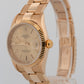 2000 Rolex DateJust 15238 Champagne 18K Yellow Gold 34mm Watch Box Papers