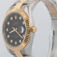 PAPERS Rolex DateJust 41mm BLACK DIAMOND Two-Tone Gold Oyster Watch 126333 BOX