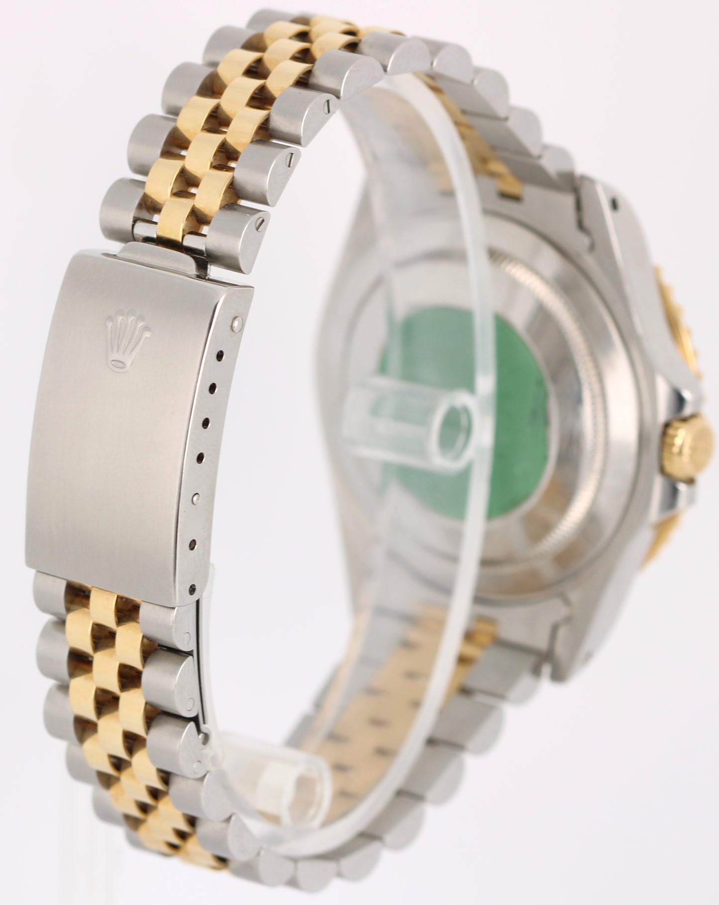 1997 PAPERS Rolex GMT-Master II ROOT BEER Two-Tone Gold Brown 40mm 16713 Watch