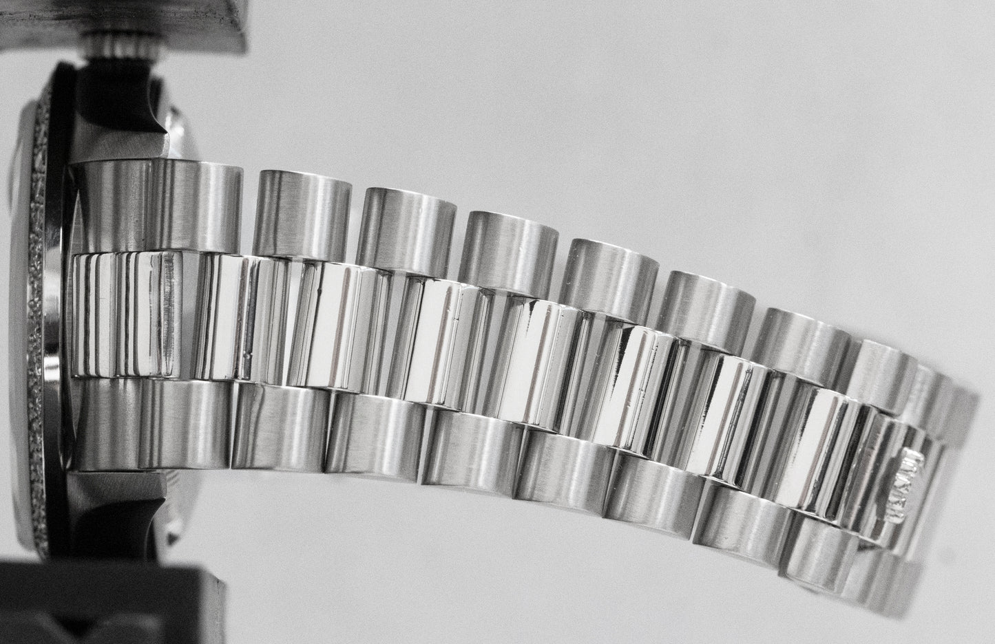Rolex Day-Date President FACTORY DIAMOND 36mm Silver 950 Platinum Watch 18346