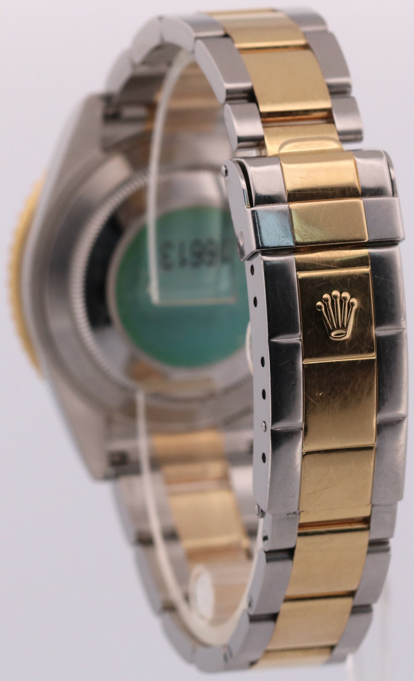 UNPOLISHED 2006 PAPERS Rolex Submariner Date BLUE Two-Tone 18K 40mm 16613 BOX