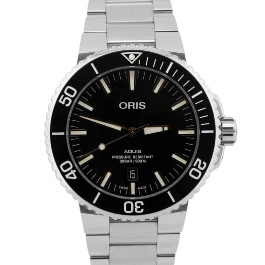 Oris Aquis Date BLACK Steel 43.5mm 01 733 7730 4134-07 8 24 05PEB Watch BOX