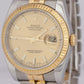 Rolex DateJust 36mm CHAMPAGNE Fluted Two-Tone JUBILEE 18K Gold 116233 Watch