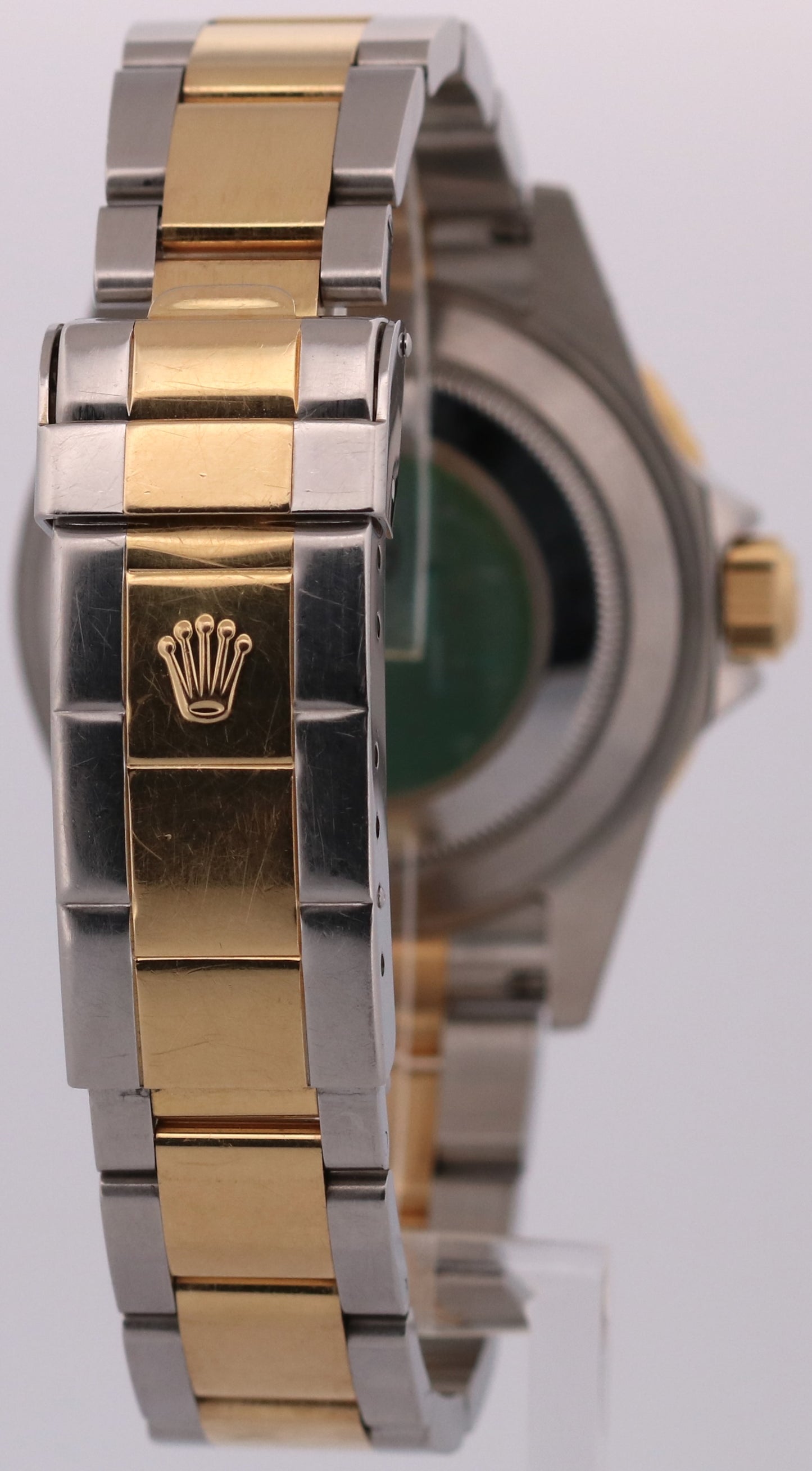 UNPOLISHED 2006 PAPERS Rolex Submariner Date BLUE Two-Tone 18K 40mm 16613 BOX
