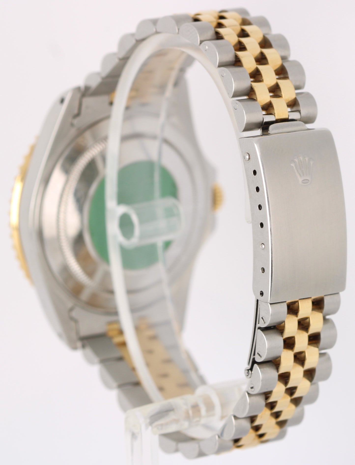 1997 PAPERS Rolex GMT-Master II ROOT BEER Two-Tone Gold Brown 40mm 16713 Watch