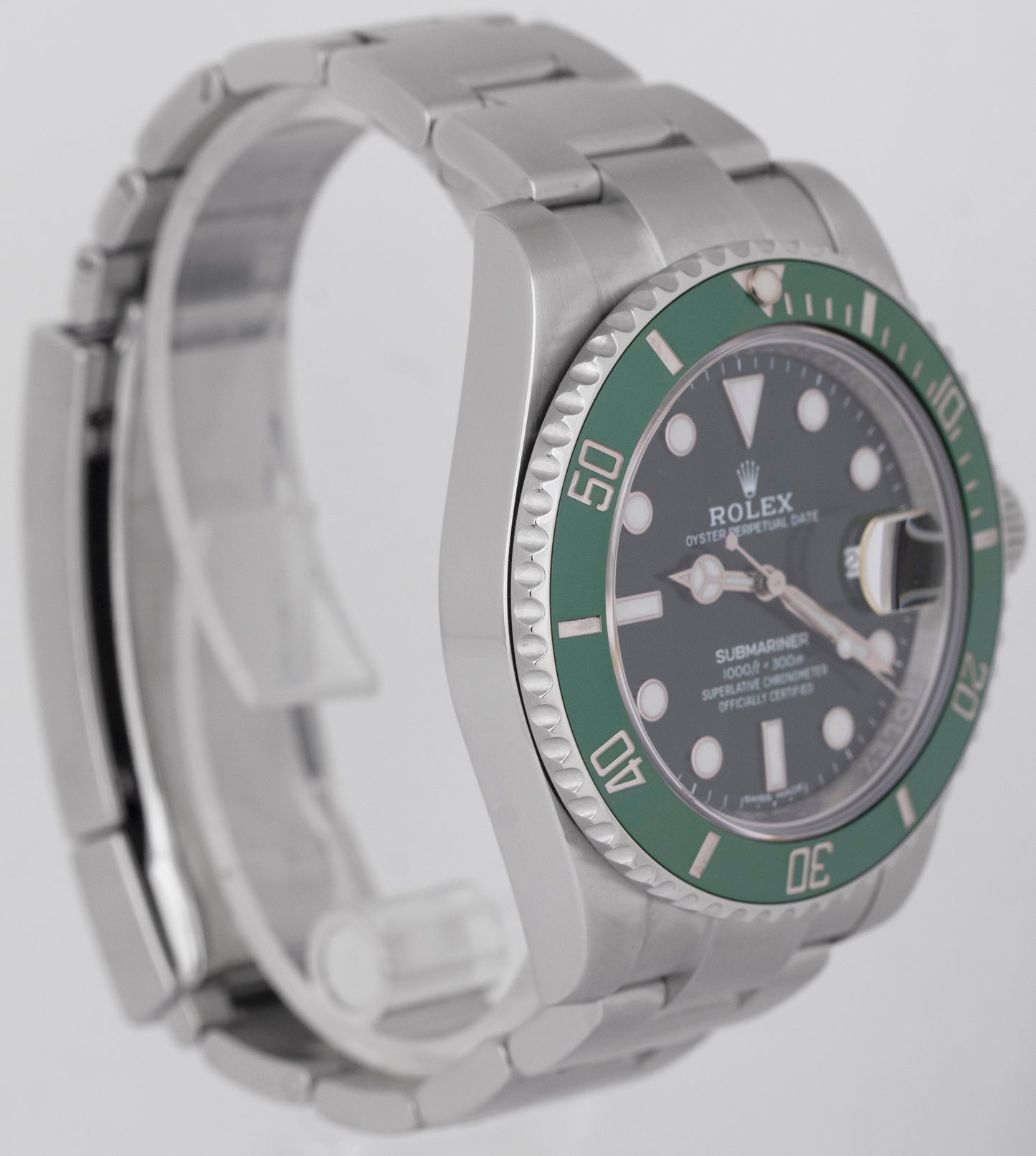 MINT PAPERS Rolex Submariner Date HULK Green Ceramic 40mm 116610 LV Watch BOX