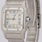 MINT Cartier Santos Galbee PATINA Ivory Stainless Steel 29mm Quartz Watch 987901