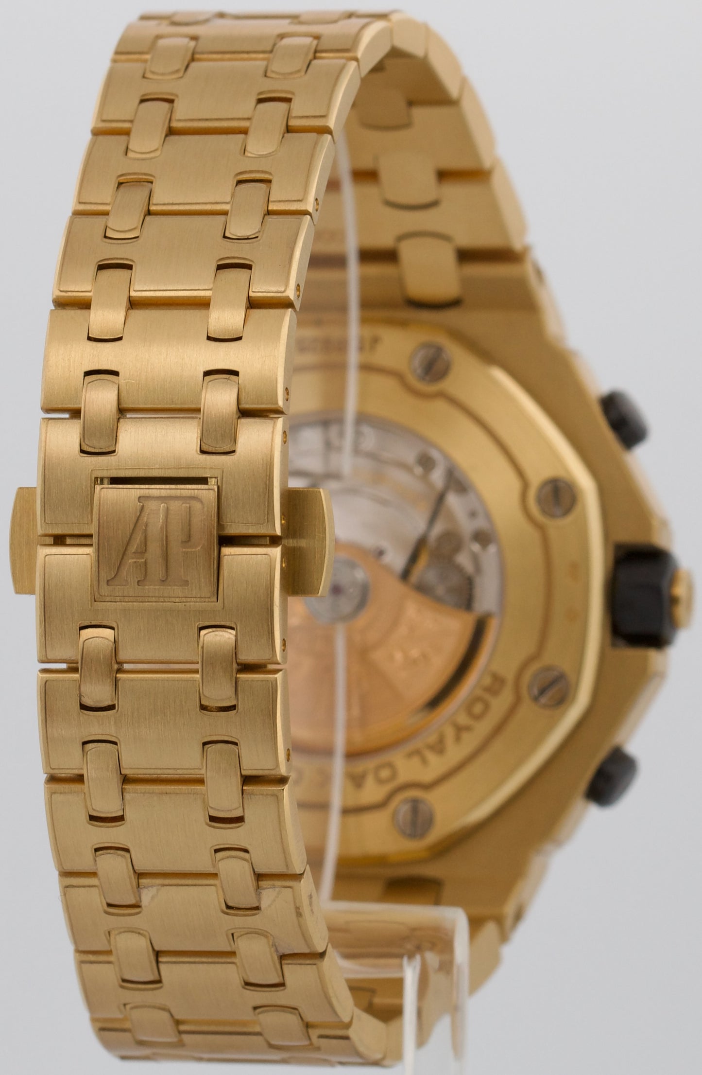 PAPERS Audemars Piguet Royal Oak Offshore BRICK 18K Yellow Gold BLUE 26470BA BOX