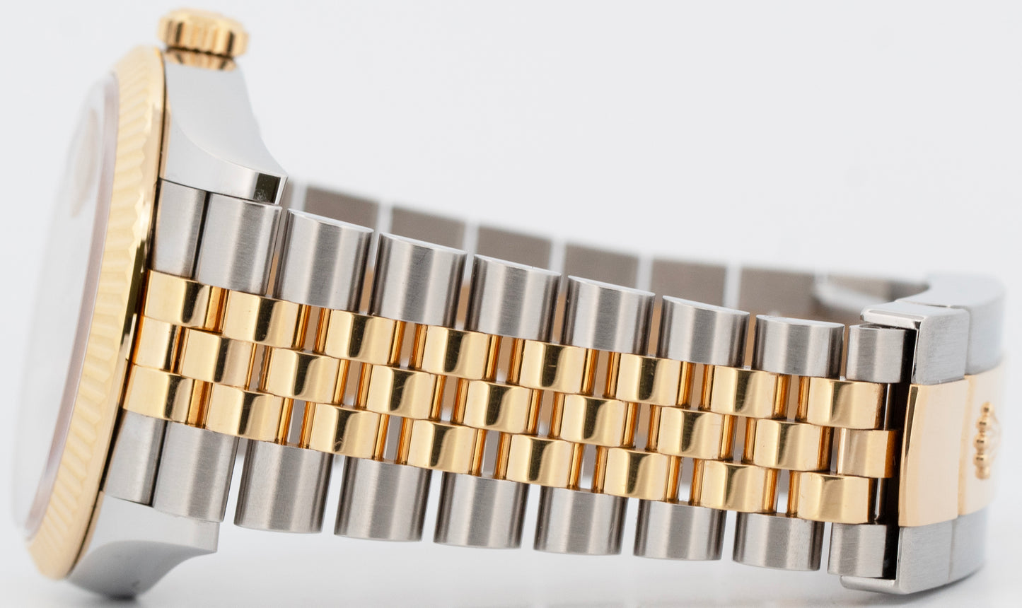 PAPERS Rolex DateJust CHAMPAGNE 36mm Steel Yellow Gold JUBILEE Watch 126233 BOX