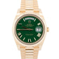 PAPERS Rolex Day-Date President 18K Yellow Gold GREEN ROMAN 40mm 228238 BOX