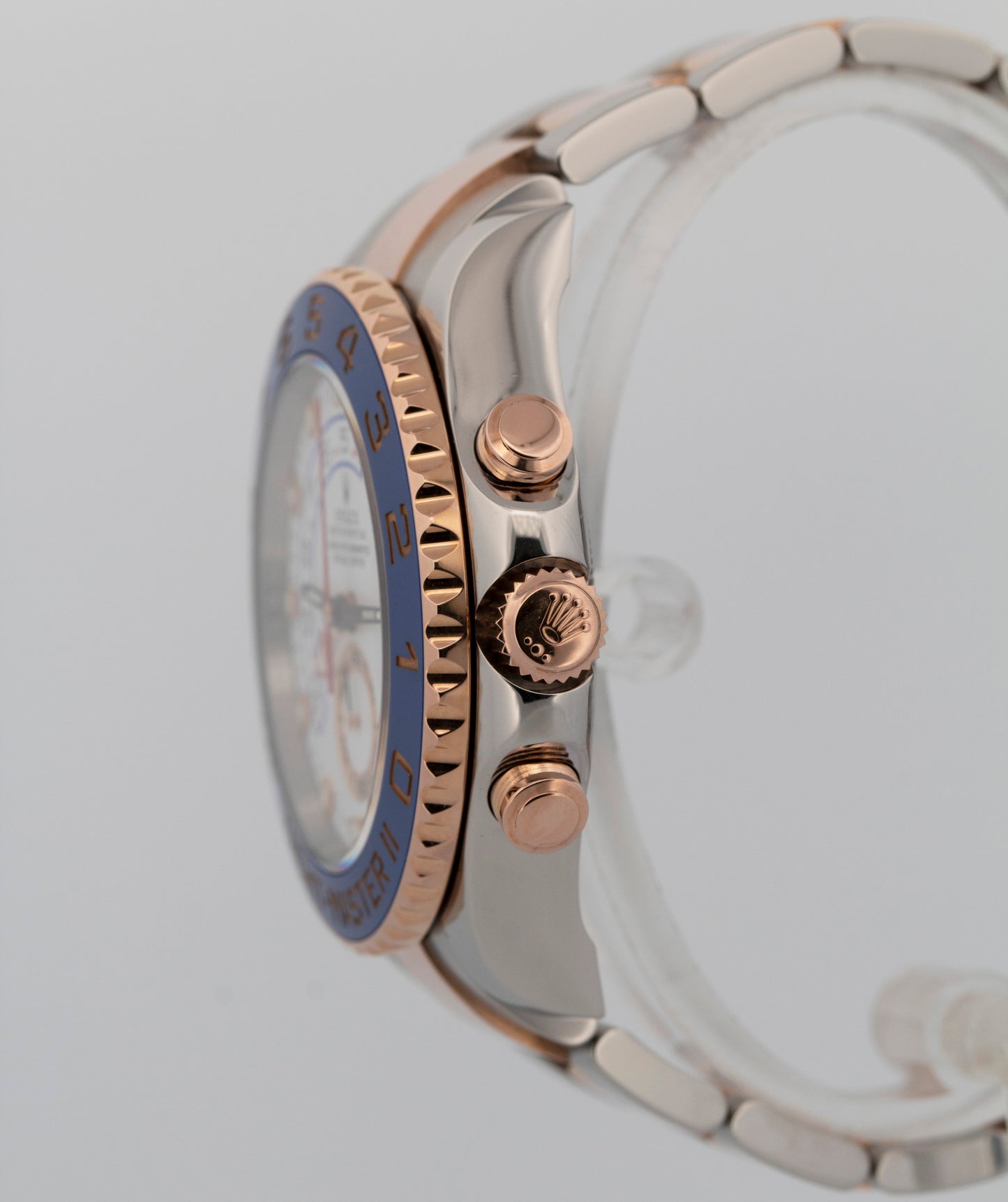 2017 Rolex Yacht-Master II 116681 White Two-Tone Rose Gold 44mm Watch Box Papers